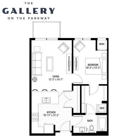 the gallery the brix Floor Plan at The Gallery Apartments, Minnesota